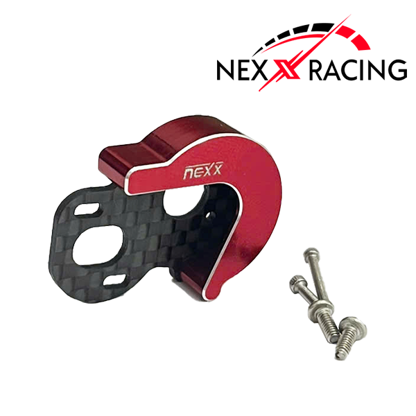 NX-482 Nexx Racing Carbon Motor Plate + Aluminium Gearbox Cover – Losi Micro-B Brushless Conversion