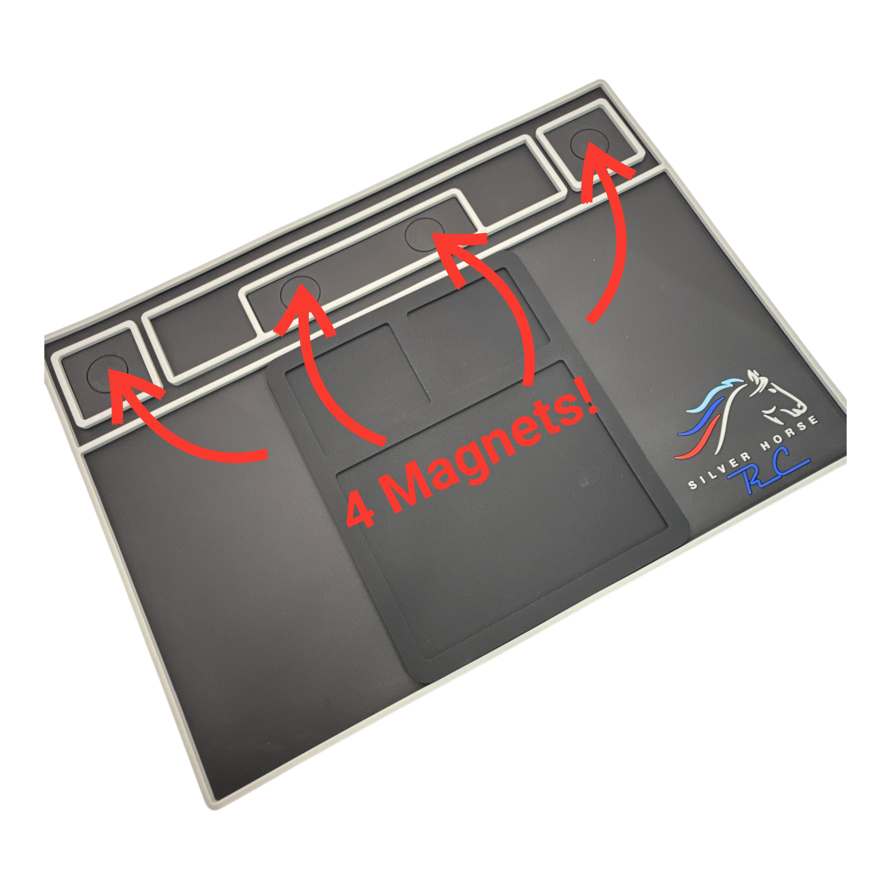 Silver Horse RC Pit Mat V2! Includes nesting high heat solder mat!