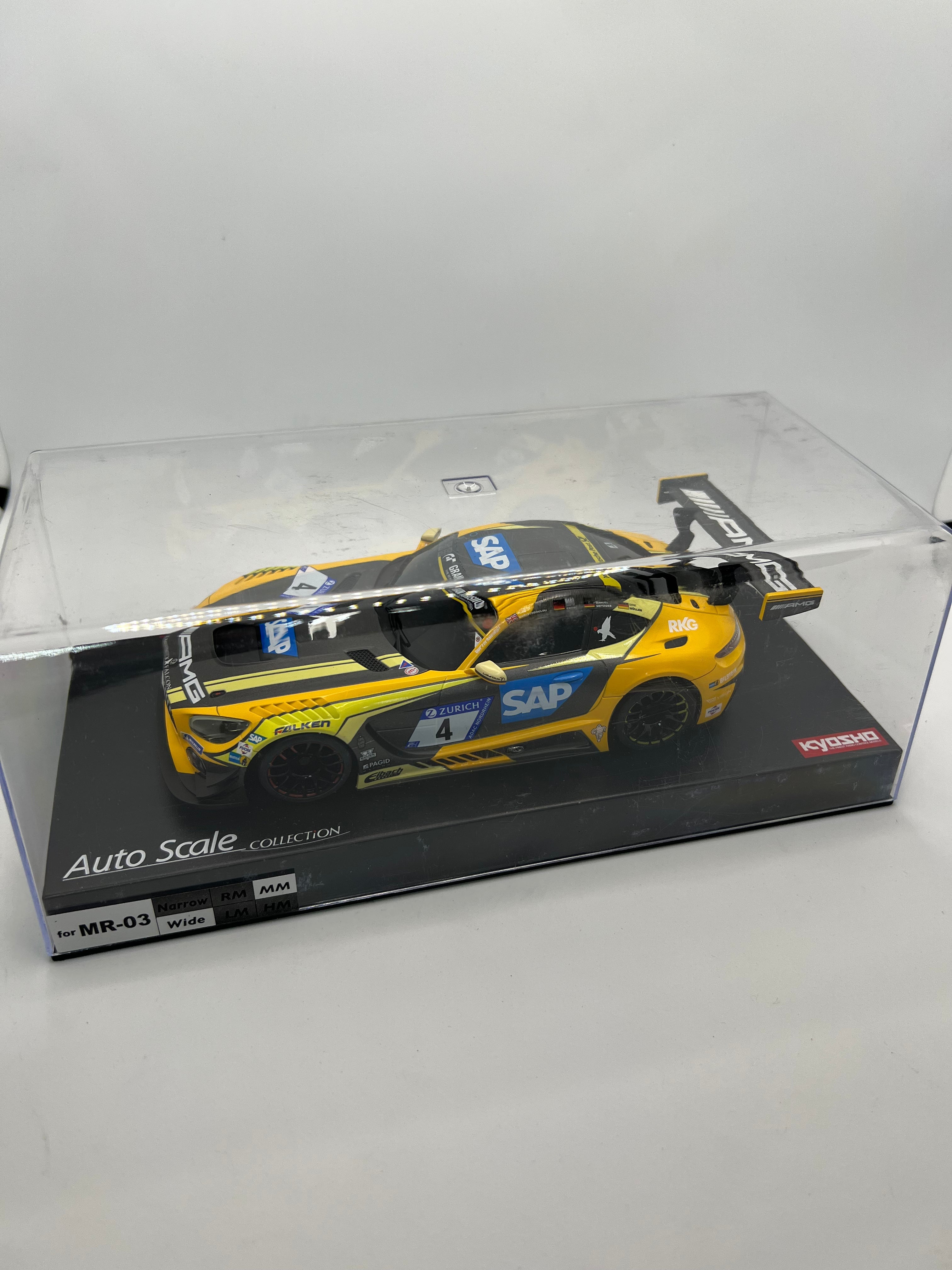 Kyosho Mini-Z MR-03 Mercedes-AMG GT3 No.5 24H Nurburgring 2018 Body (Yellow) (Displayed never Raced)