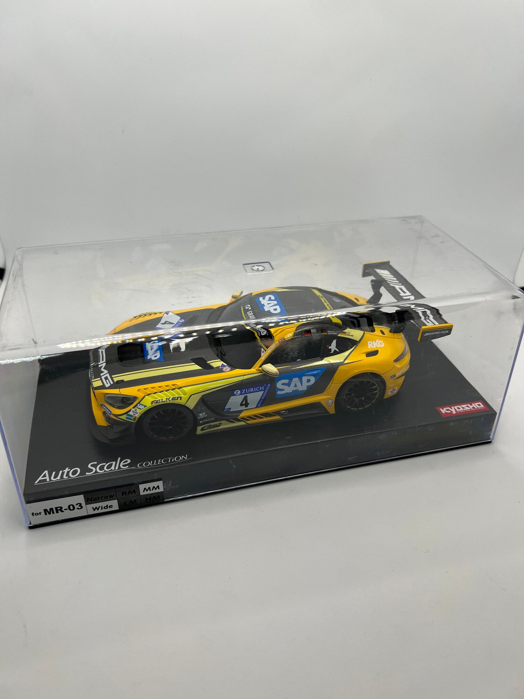 Kyosho Mini-Z MR-03 Mercedes-AMG GT3 No.5 24H Nurburgring 2018 Body (Yellow) (Displayed never Raced)