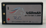 Silver Horse 450 mAh 7.4v 60c Lipo Hardcase 2mm Bullet Racing Battery