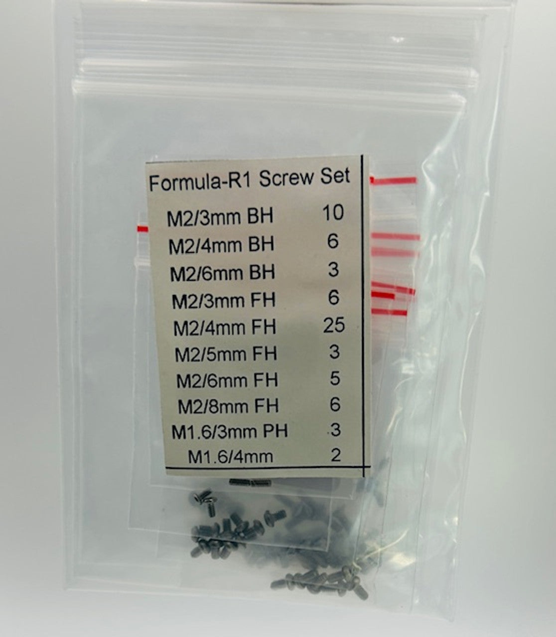 MWX Performance R1/F1 OEM screw set (R1-OS-200)
