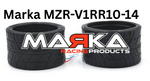 MZR-V1RR 05,10,15,20,25 14mm Rear Tire Marka V1 Mini-Z RCP Rubber Rear Radial Tire (1 Pair)