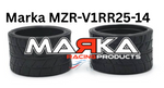 MZR-V1RR 05,10,15,20,25 14mm Rear Tire Marka V1 Mini-Z RCP Rubber Rear Radial Tire (1 Pair)