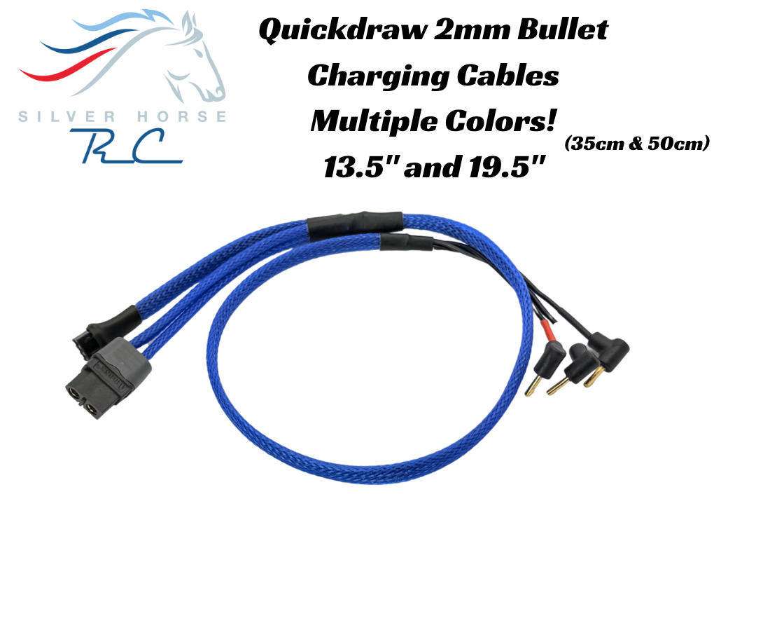Silver Horse RC - Quick Draw 2mm Bullet Battery Charging Cable - 2mm Bullet