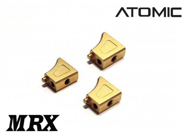 Atomic Racing MRX-UP09, Servo Blocks, Aluminum, GOLD, 3 pieces