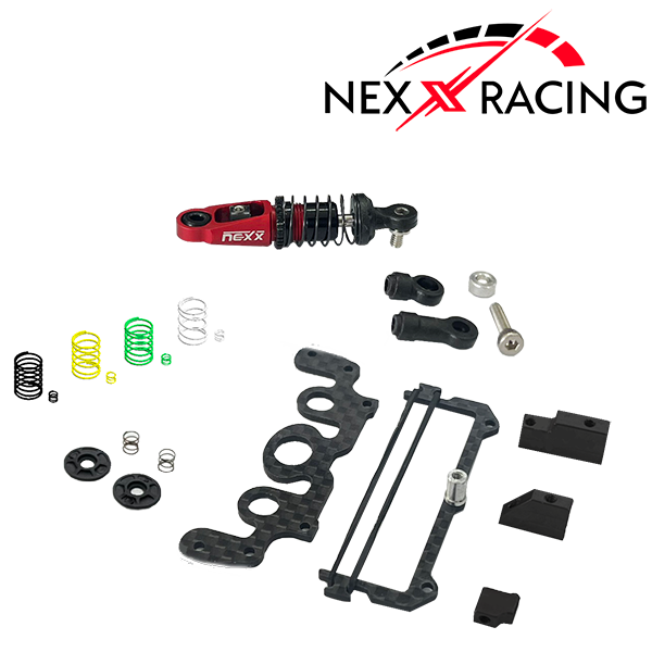 NXUSA-300-62, Combo Dual Spring Damper Oil Shock Front Spring Conversion Specter Black, Blue, Red, Purple and Silver
