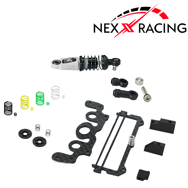 NXUSA-300-62, Combo Dual Spring Damper Oil Shock Front Spring Conversion Specter Black, Blue, Red, Purple and Silver