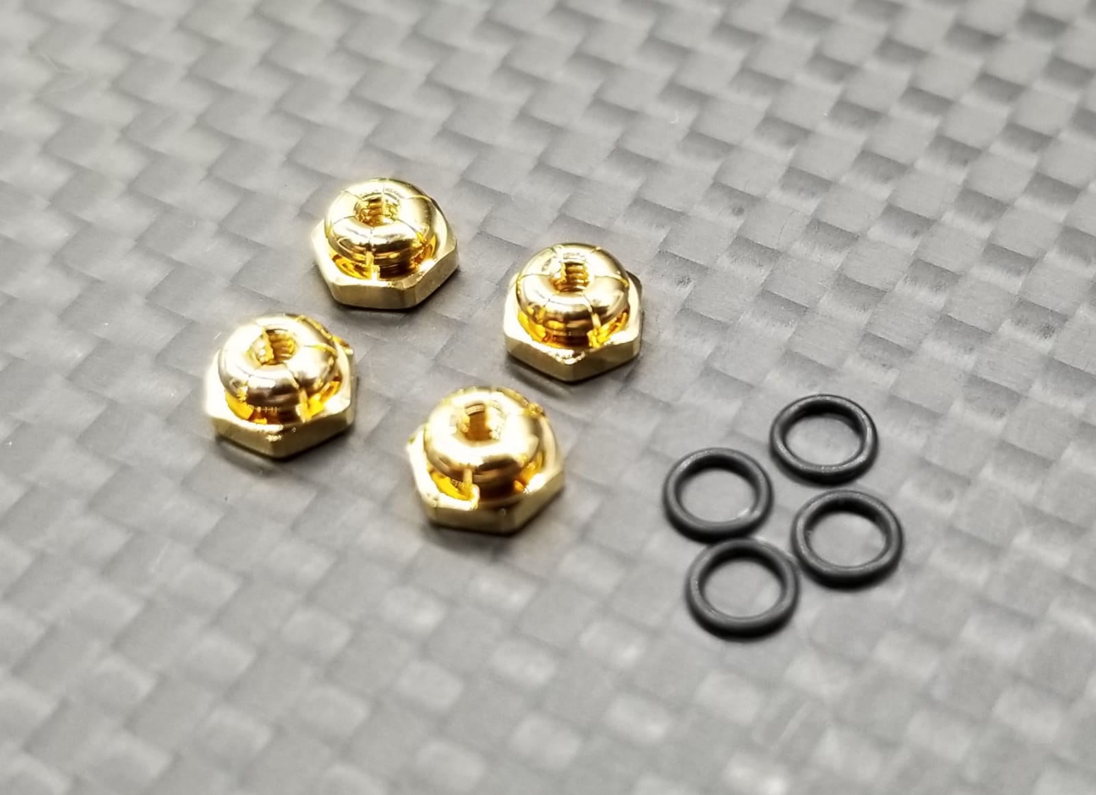 2mm Lock nuts (Gold colour) - 4pcs