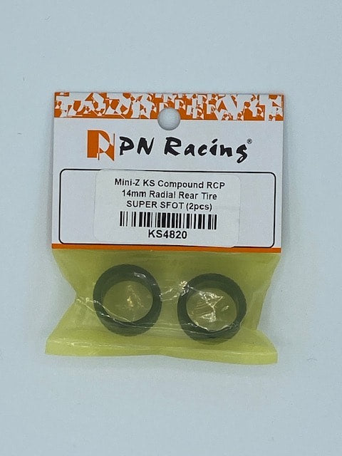 PN Racing Mini-Z KS Compound 14mm RCP Radial Rear Tire - SUPER SOFT (2pcs)