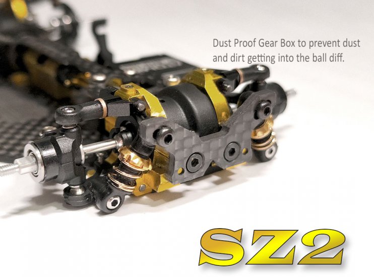 SZ2-KIT CHASSIS, Shaft drive AWD Competition Race Chassis (No Electronics)