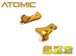 Atomic Racing SZ2-UP18 BODY MOUNTS, Side, aluminum (1) pair GOLD